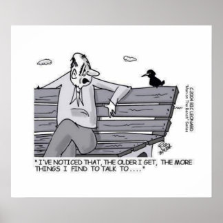 Senior på Park Bench Poster