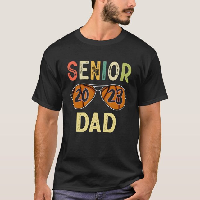 Senior Pappa 2023 Coola Proud Pappa Basketball Sen T Shirt (Framsida)