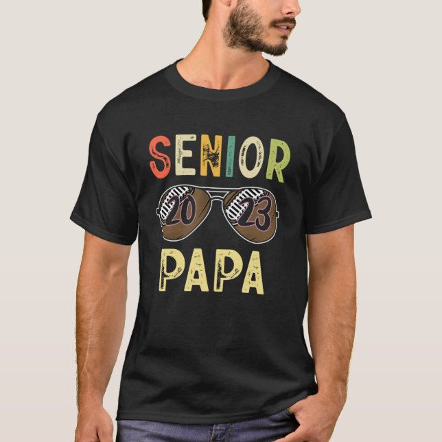 Senior Pappa 2023 Coola Proud Pappa-fotbollsledare T Shirt (Framsida)