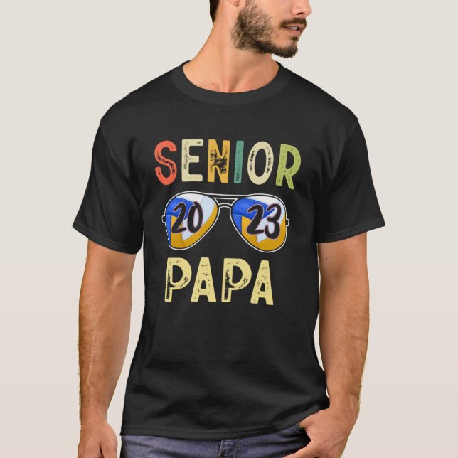 Senior Pappa 2023 Coola Proud Volleyball Senior Gr T Shirt (Framsida)