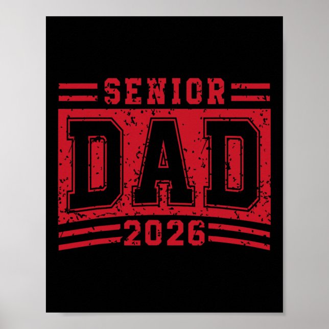 Senior Pappa 2026 Examen Stolt Far Examen Poster (Framsidan)