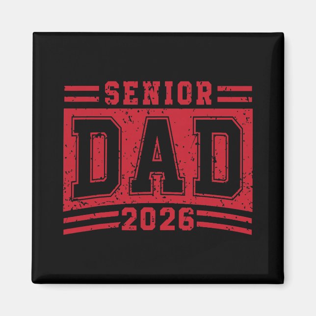 Senior Pappa 2026 Examen Stolt Pappa Examinerad Magnet (Framsidan)