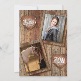 Senior Photo Studenten - Barnwood Inbjudningar