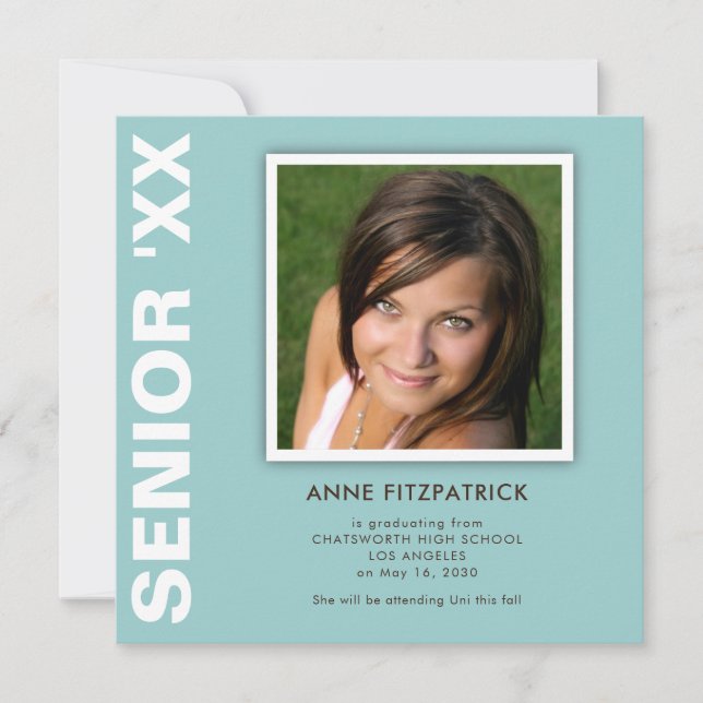 Senior Photo Studenten meddelande Inbjudningar (Framsida)