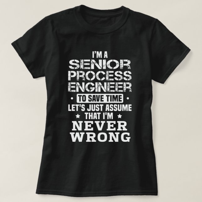 Senior Processaa Ingenjör T Shirt (Design framsida)
