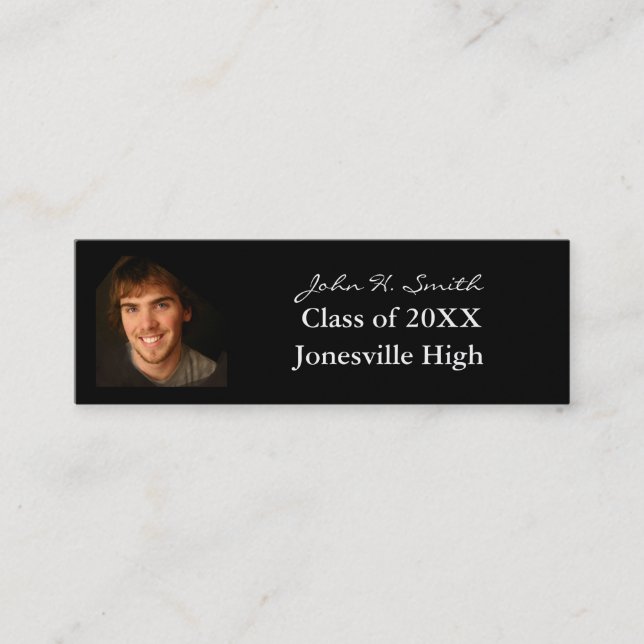 Senior Profile Card med dina foton Mini Visitkort (Framsida)