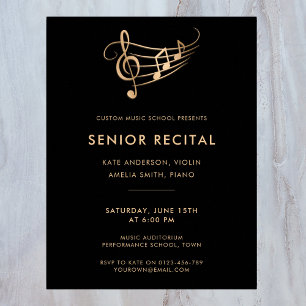 Senior Recital Musikkonsert Mall Affisch