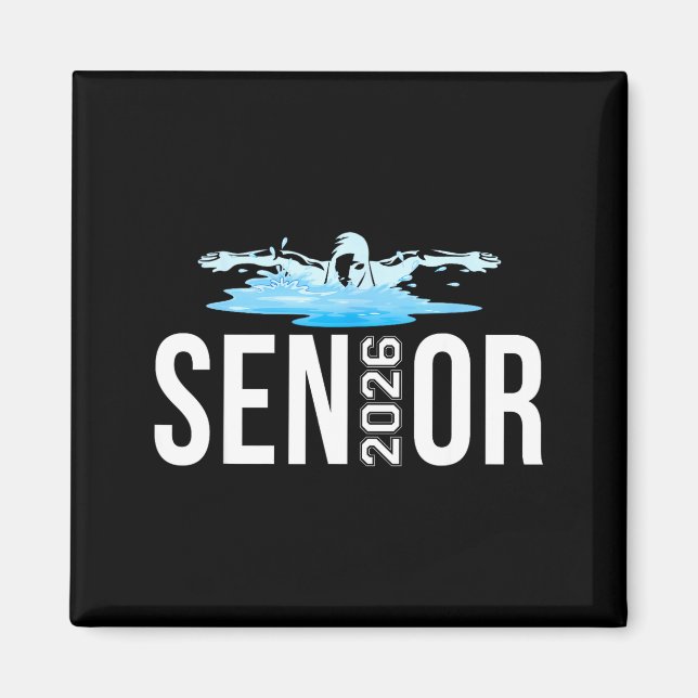 Senior simlagmedlem klass 2026 simmare magnet (Framsidan)