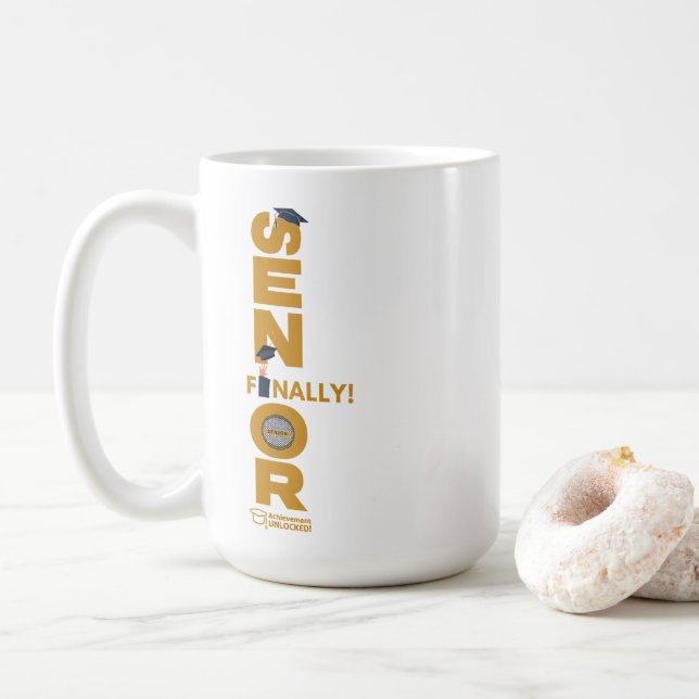 Senior Slutlig Examen Uppnådd Kaffemugg (Med munk)