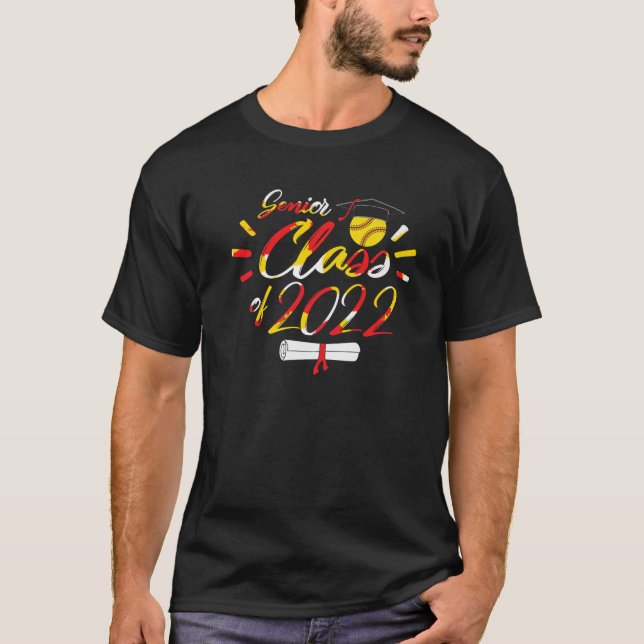 Senior Softball Class 2022 Studenten Recreational T Shirt (Framsida)