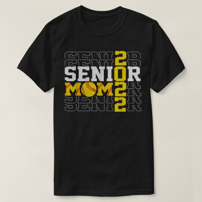 Senior Softball Mamma 2022 Högre Mamma  T Shirt (Design framsida)