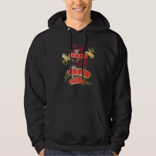 Senior Software Engineer Bläckad Dödskalle & Röda Hoodie