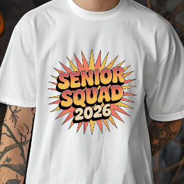 Senior Squad 2026 Retro Graduation Class of 2026 T Shirt
