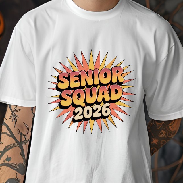 Senior Squad 2026 Retro Graduation Class of 2026 T Shirt (Skapare uppladdad)
