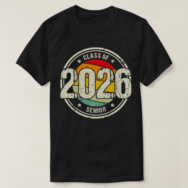 Senior Studenten Gift Class of 2026 Pullover T Shirt (Design framsida)