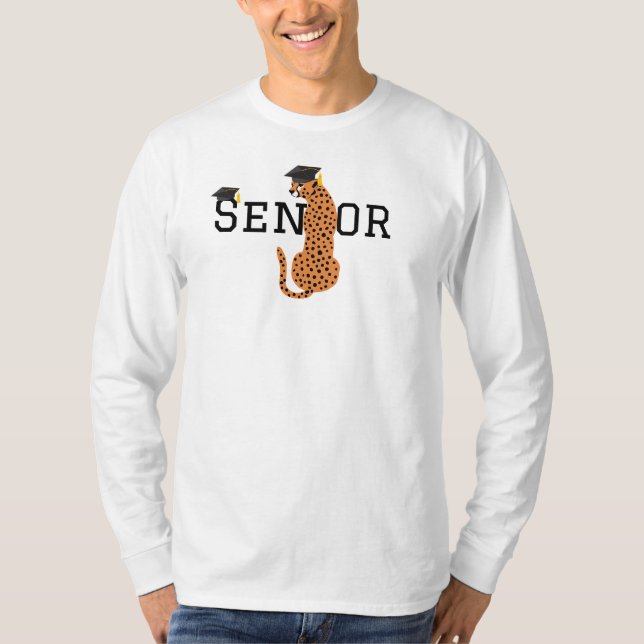 Senior Studenten Leopard Sweatshirt T Shirt (Framsida)