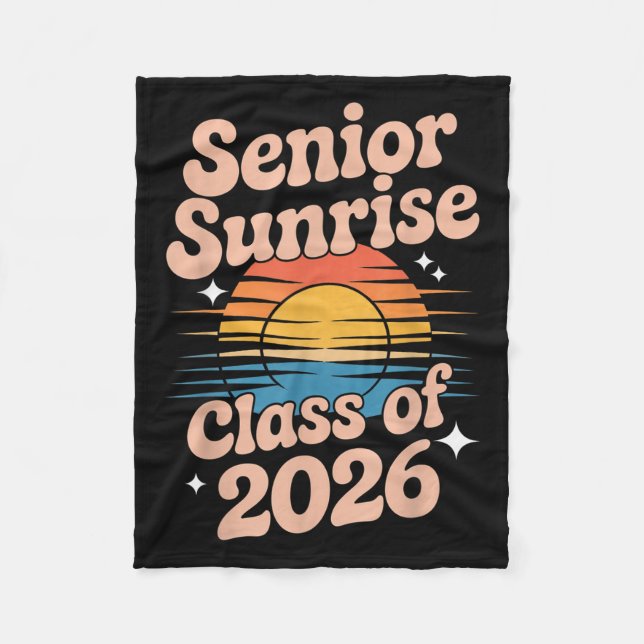 Senior Sunrise 2026 High School 12:e tolfte Klass Fleecefilt (Framsidan)