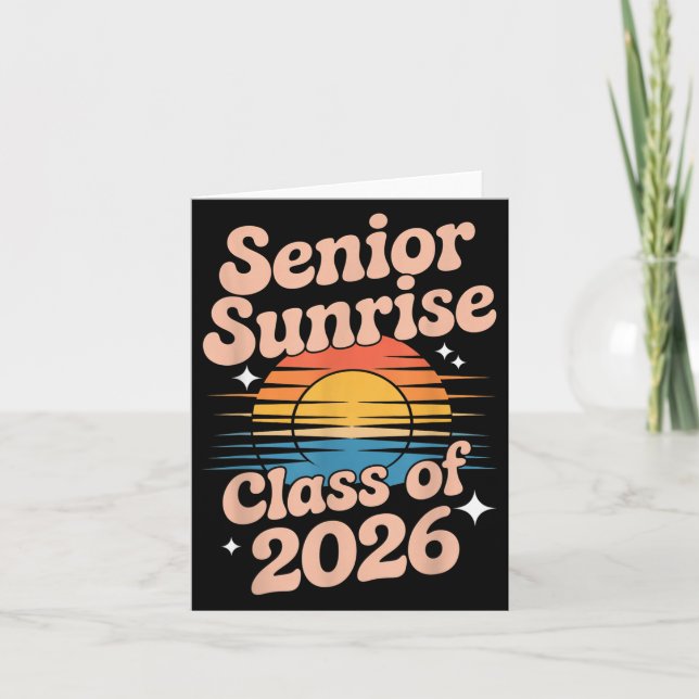 Senior Sunrise 2026 High School 12:e tolfte Klass Kort (Framsida)