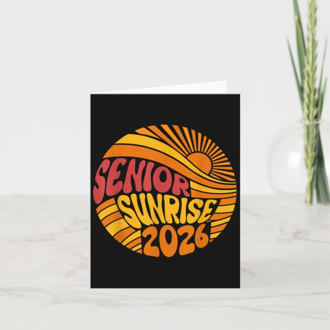 Senior Sunrise 2026 High School 12:e tolfte Klass Kort (Framsida)