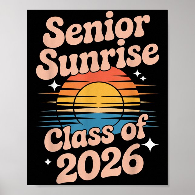 Senior Sunrise 2026 High School 12:e tolfte Klass Poster (Framsidan)