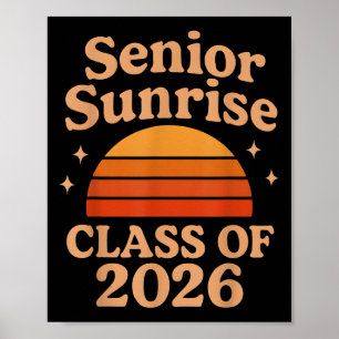 Senior Sunrise 2026 High School 12:e tolfte Klass Poster