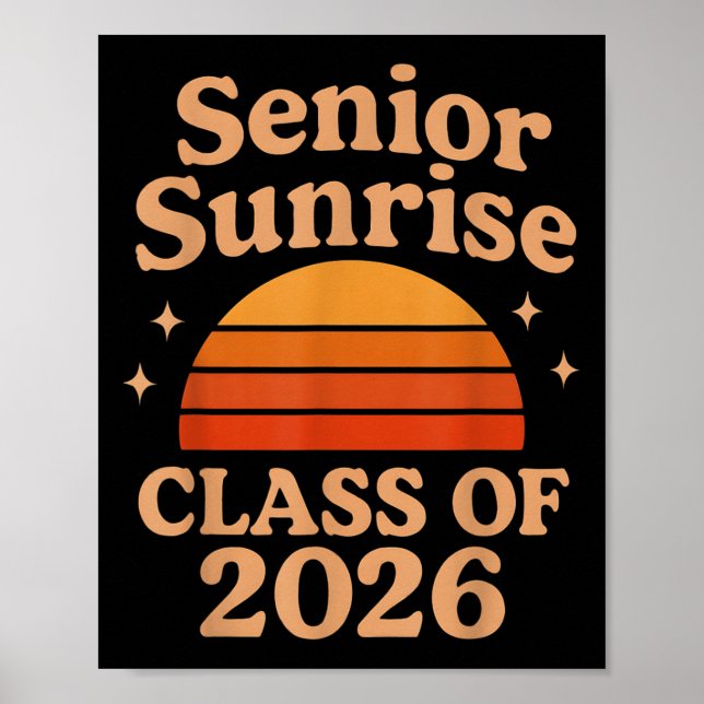 Senior Sunrise 2026 High School 12:e tolfte Klass Poster (Framsidan)