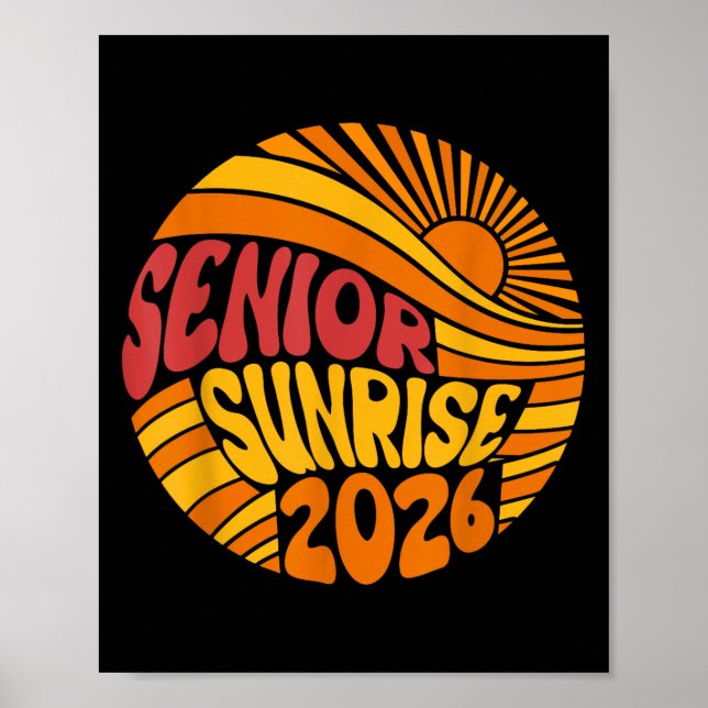 Senior Sunrise 2026 High School 12:e tolfte Klass Poster (Framsidan)