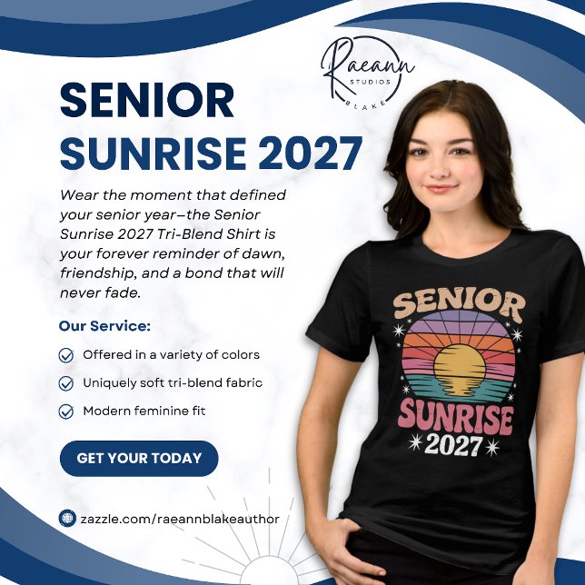 Senior Sunrise 2027 Dam Tri-Blend Tröja (Skapare uppladdad)