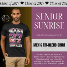 Senior Sunrise 2027 Herr Tri-Blend Tröja