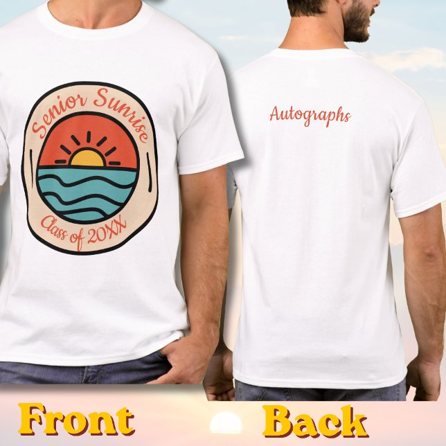 Senior Sunrise - Autografer T Shirt (Customizable Senior Sunrise Shirt with a space for autographs)