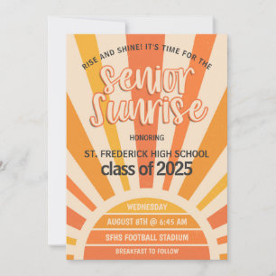 Senior Sunrise High School Senior Breakfast Inbjudningar