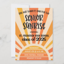 Senior Sunrise High School Senior Week-inbjudan