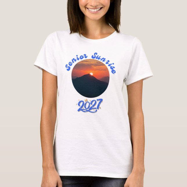 Senior Sunrise Klass 2027 T Shirt (Framsida)