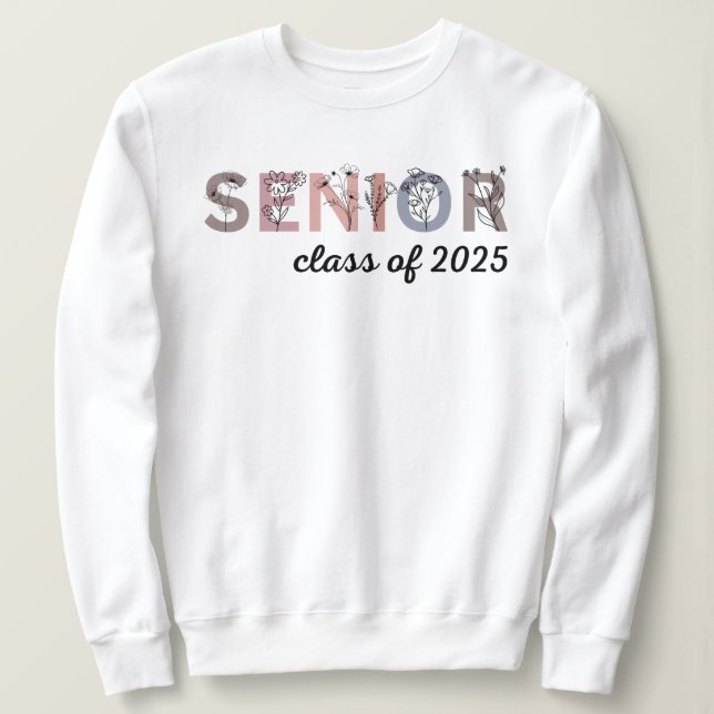 Senior Sweatshirt, klass 2025 Sweatshirt , T Shirt (Design framsida)