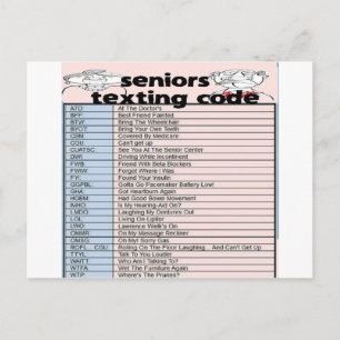 Senior Texting-kod Vykort