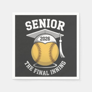 Senior The Final Inning 2026 Softball Studenten Pappersservett