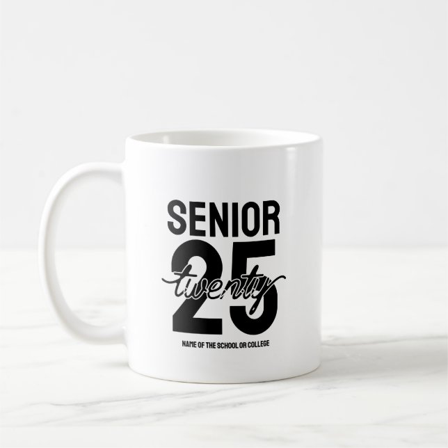 Senior tjugo 25 Examenpresent Kaffemugg (Vänster)