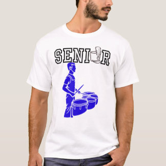 Senior Trumslagare i marscherande orkester blå sil T Shirt