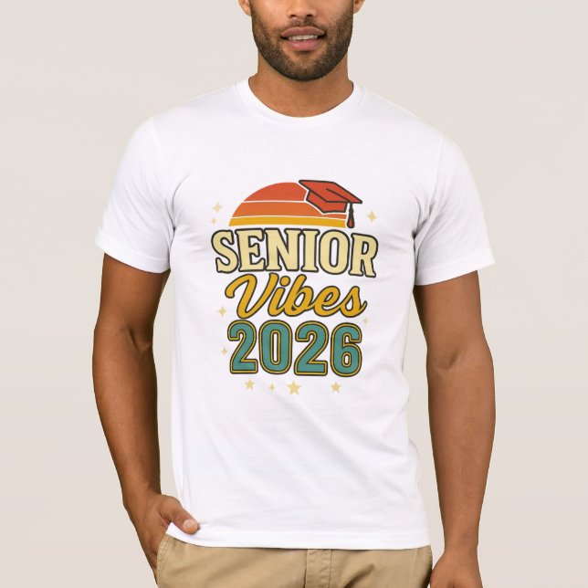Senior Vibes 2026 – Graduation T-Shirt Design   (Framsida)