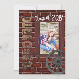 Senior Vintage Photo Studenten Inbjudningar