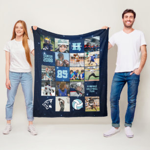 Senior Volleyboll Lag Anpassad Foto Galaxy Stjärna Fleecefilt