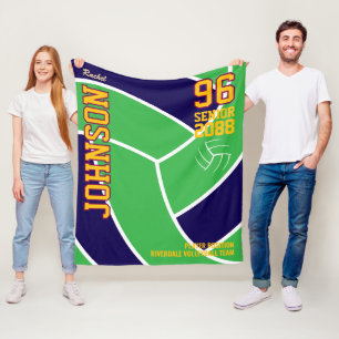 Senior Volleyboll Lag Klenod Anpassad Färg  Fleecefilt