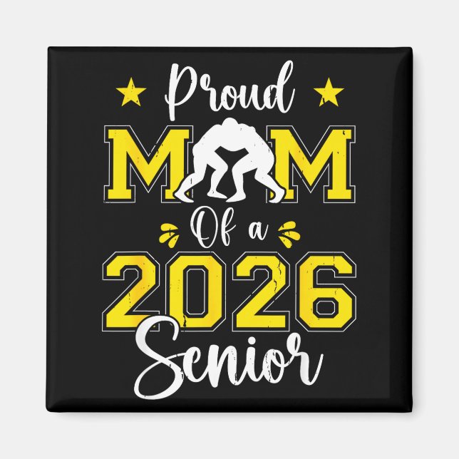Senior Wrestling Mom 2026 Senior Mom Cl Of 2026  Magnet (Framsidan)