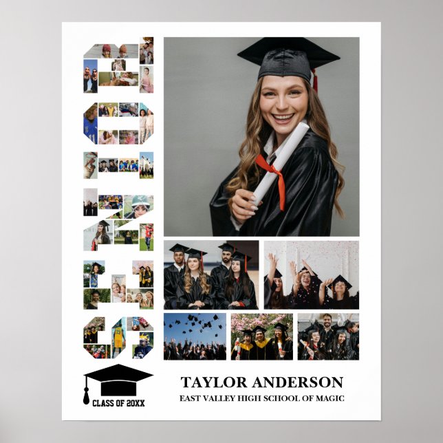 Senior Year Studenten Day Ord Photo Collage Poster (Framsidan)