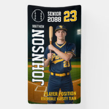 Seniorbasebollspelare Anpassad Porträttfoto