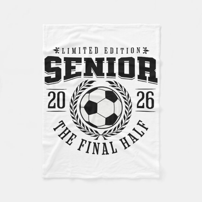 Seniorfotboll 2026 Den sista halvan  Fleecefilt (Framsidan)