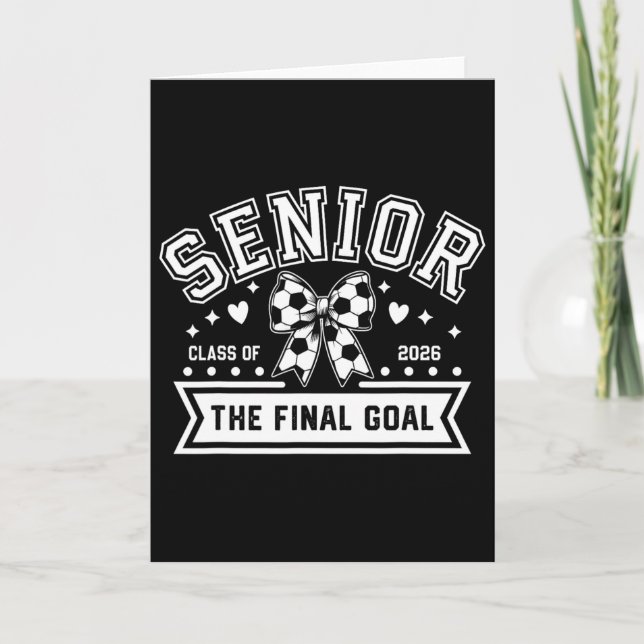 Seniorfotbollsklubb 2026 Fotboll Coquette Bow Fina Kort (Framsida)