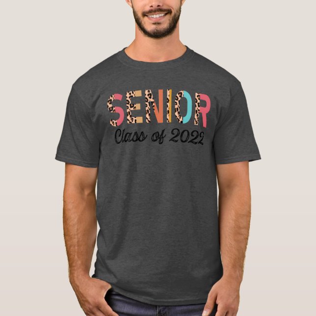 Seniorklass 2022 Leopard Seniors T Shirt (Framsida)
