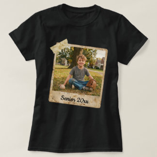 Seniorklass 2026 Anpassad fototexterad examen T Shirt