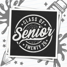 Seniorklass 2026 Cool Vintage-märke Examen